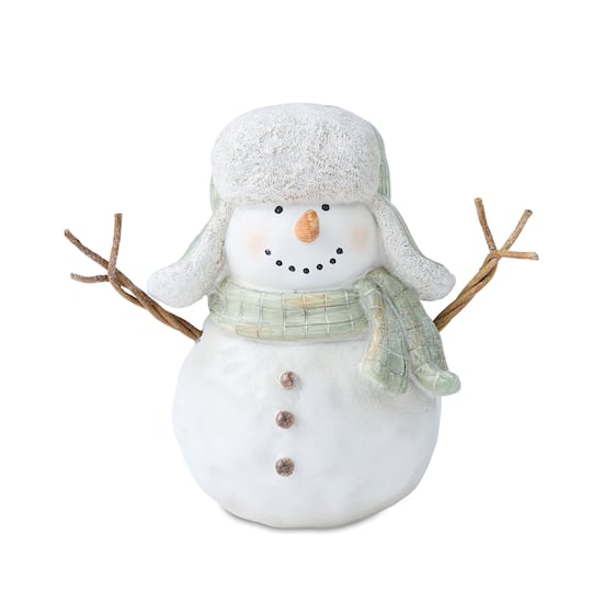 Melrose 5.75" Glittered Snowman Figurines Set